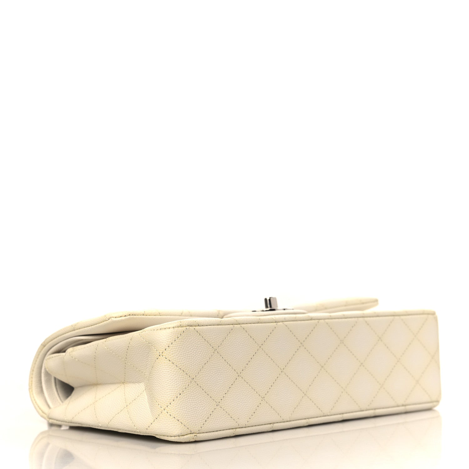 Chanel Caviar Quilted Medium Double Flap White 4 of 10