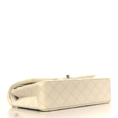 Chanel Caviar Quilted Medium Double Flap White 4 of 10