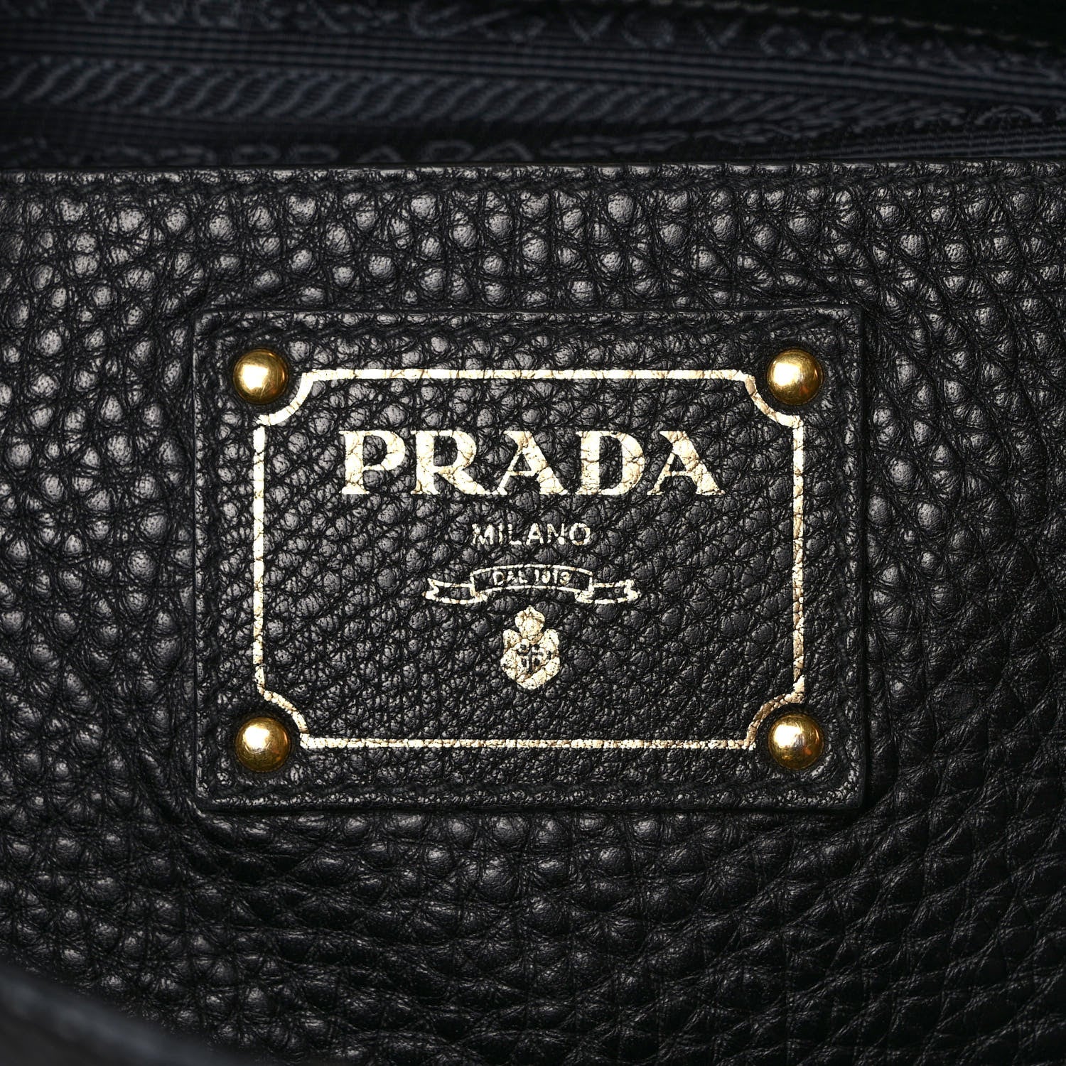 Prada Vitello Daino Side Pocket Tote Black 6 of 10