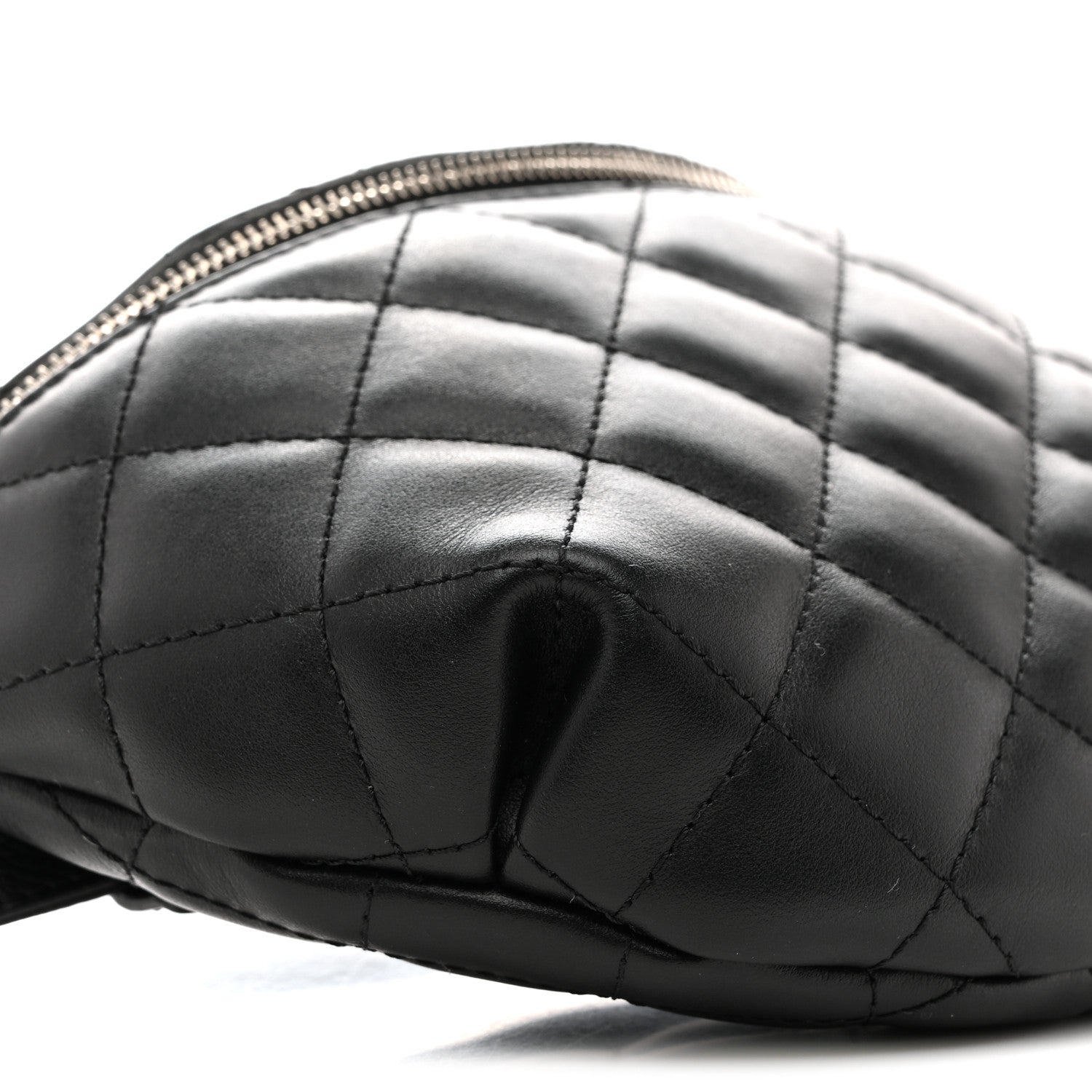 Chanel Lambskin Quilted Waist Belt Bag Black 9 of 13
