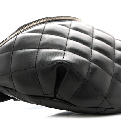 Chanel Lambskin Quilted Waist Belt Bag Black 9 of 13