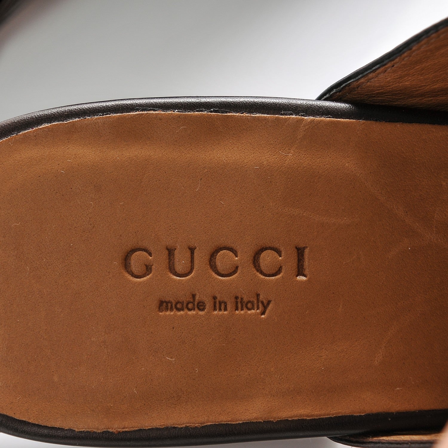 Gucci Calfskin Womens Princetown Slippers 38.5 Brown 6 of 7