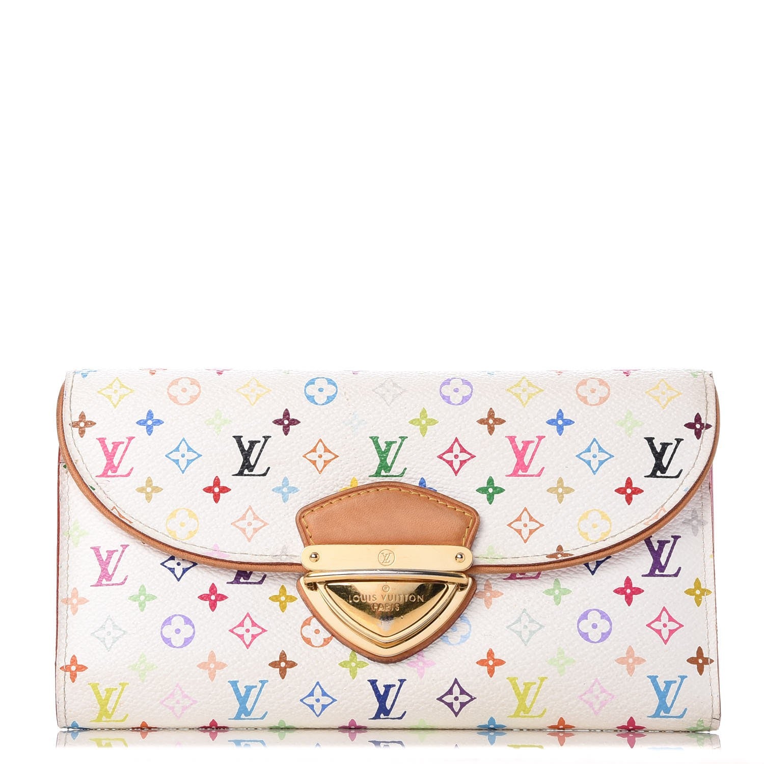 Louis Vuitton Monogram Multicolor Eugenie Wallet White Litchi 1 of 9
