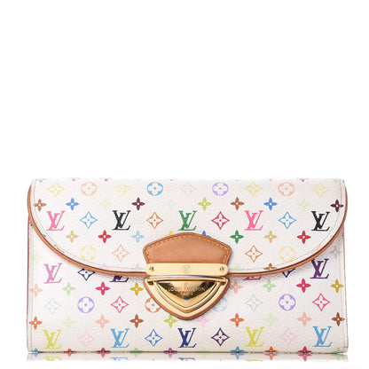 Louis Vuitton Monogram Multicolor Eugenie Wallet White Litchi 1 of 9