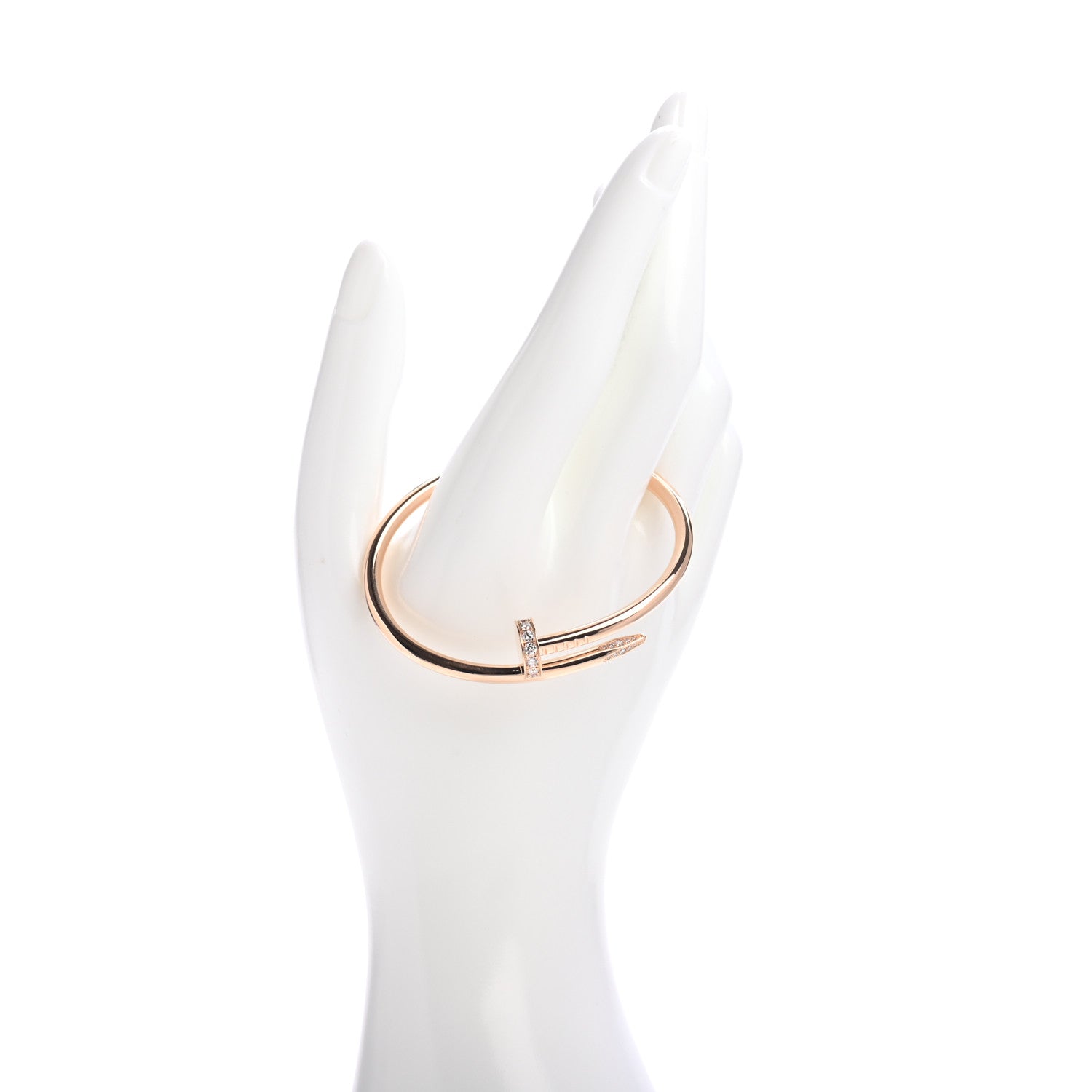 Cartier 18K Pink Gold Diamond Juste Un Clou Bracelet 16 2 of 5