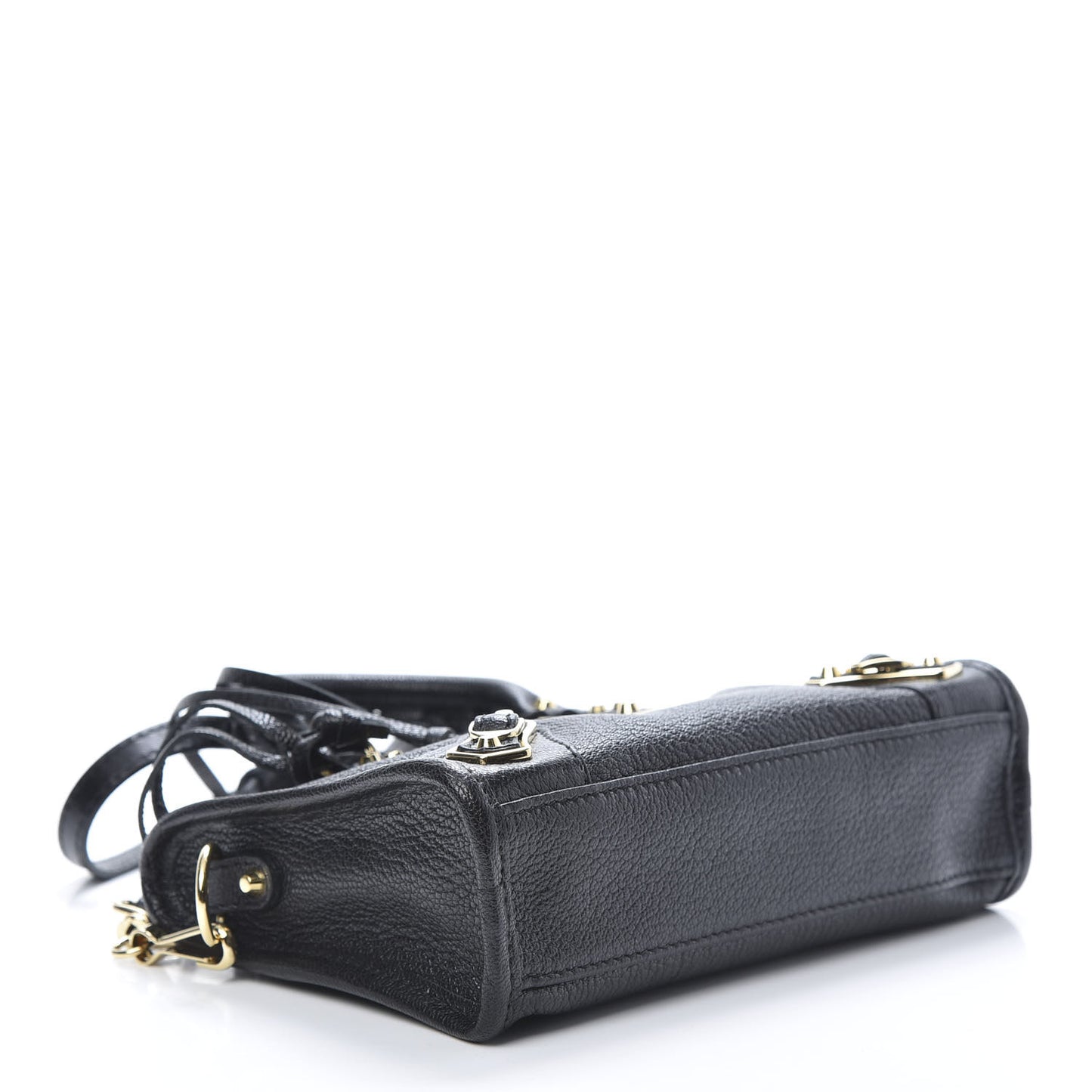 Chevre Gold Metallic Edge Hardware Nano City Black
