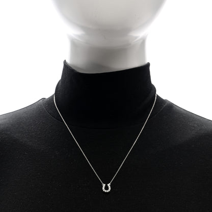 Roberto Coin 18K White Gold Diamond Horseshoe Pendant Necklace 2 of 4