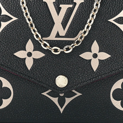 Louis Vuitton Empreinte Monogram Giant Felicie Pochette Black Beige 10 of 13