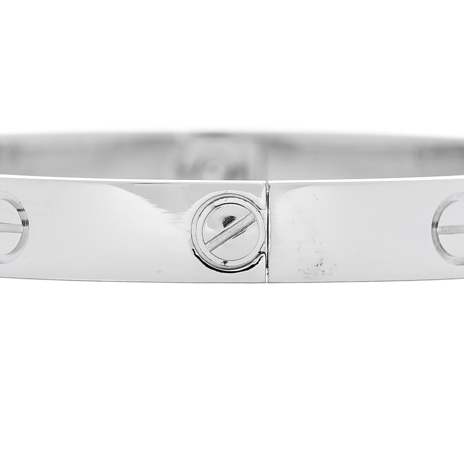 Cartier 18K White Gold 4 Diamond LOVE Bracelet 17 5 of 9