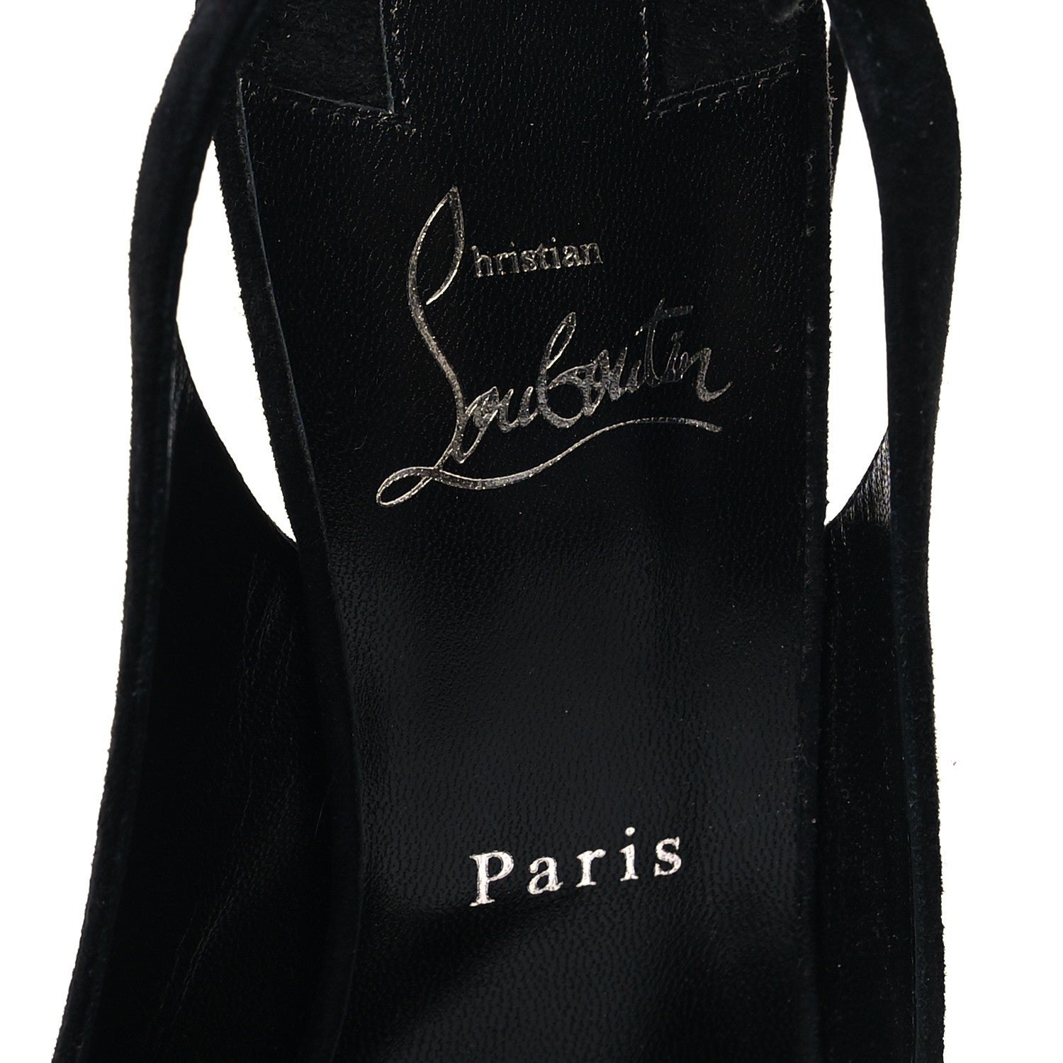 Christian Louboutin Veau Velours Lace Up NVP 120 Peep Toe Pump 40 Black 7 of 7