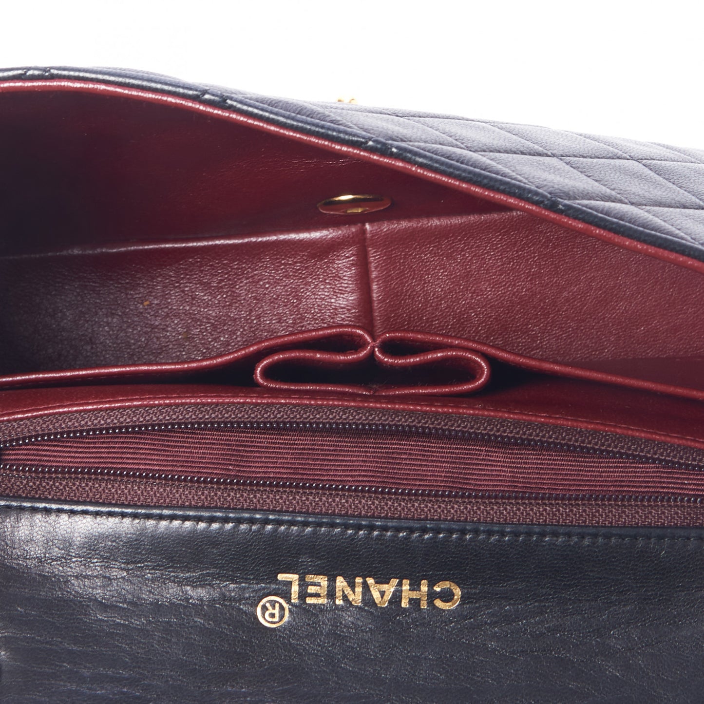 Lambskin Quilted Small Single Flap Black