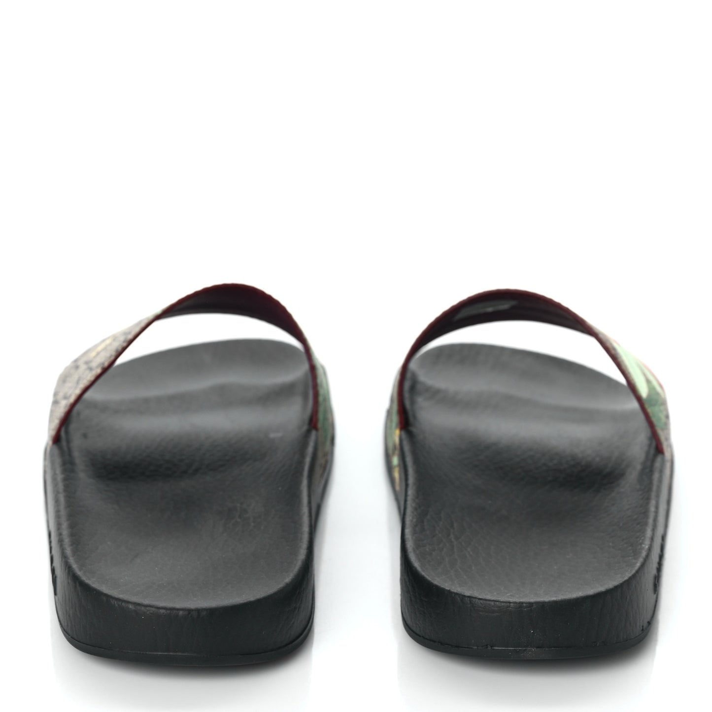 GG Supreme Monogram Tian Womens Slide Sandals 40 Beige Multicolor