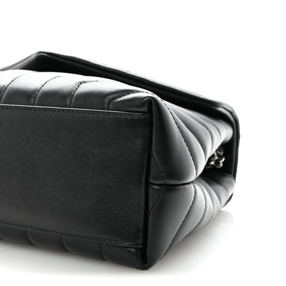 Saint Laurent Calfskin Y Quilted Monogram Small Loulou Chain Satchel Black 9 of 9