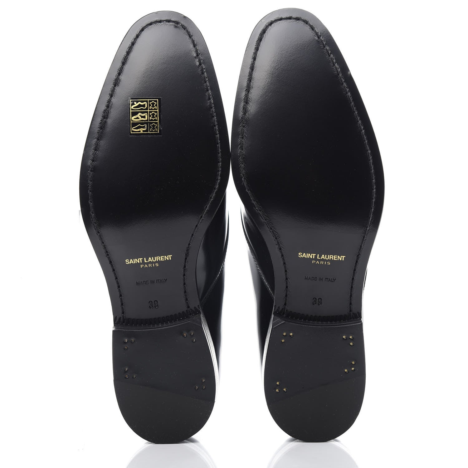 Saint Laurent Patent Calfskin Montaigne 25 Uniform 39 Black 6 of 10