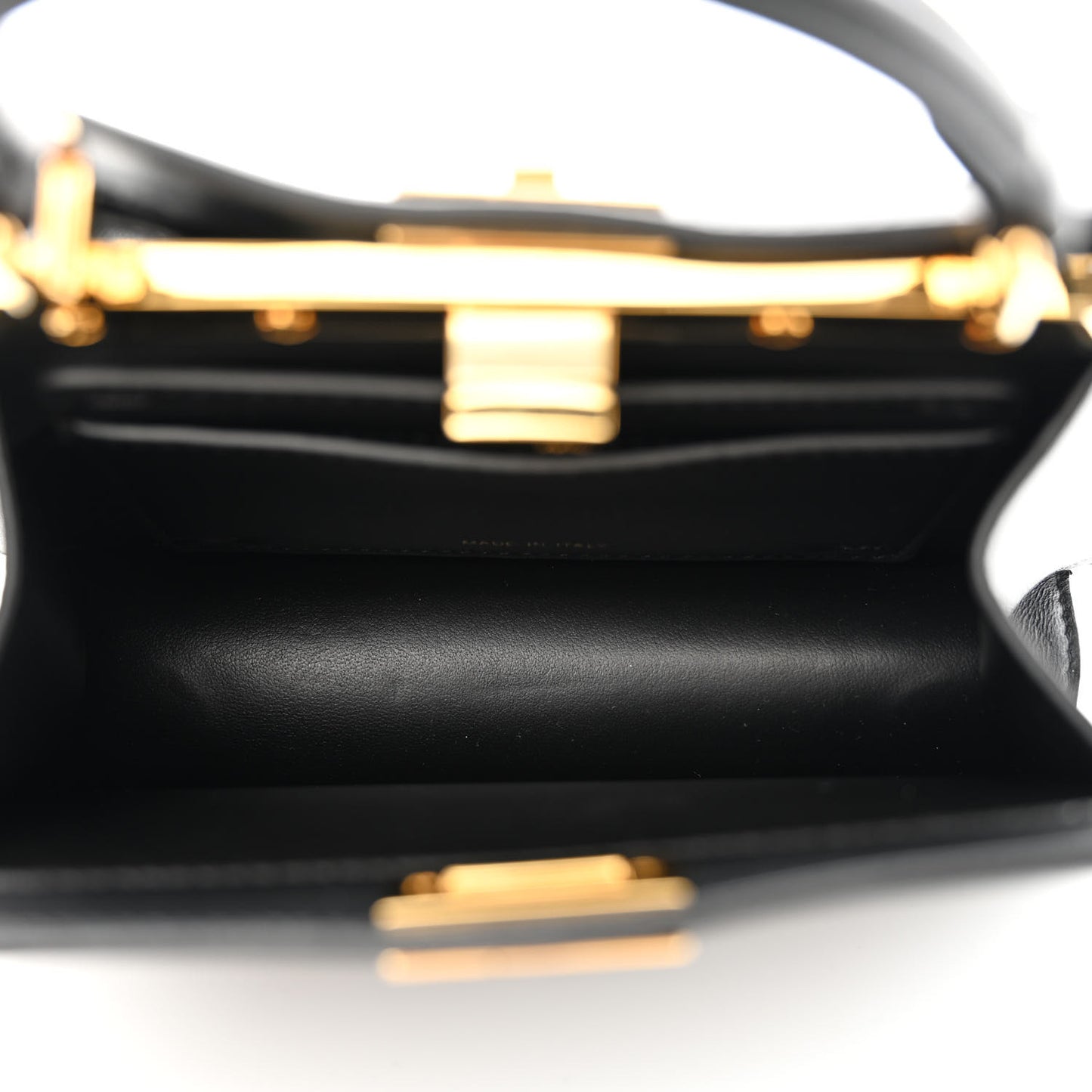 Shiny Nappa Petite Peekaboo I SEE U Satchel Black