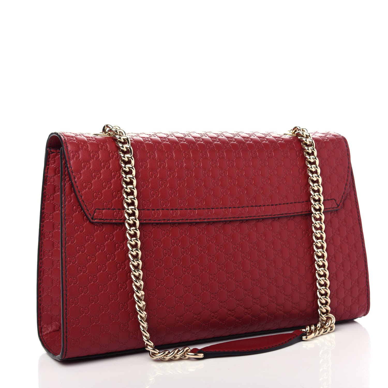 Gucci Microguccissima Medium Emily Chain Shoulder Bag Red 3 of 10