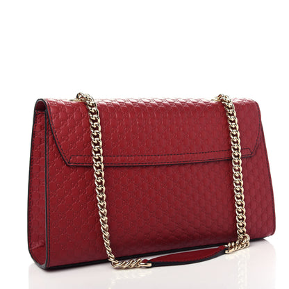 Gucci Microguccissima Medium Emily Chain Shoulder Bag Red 3 of 10