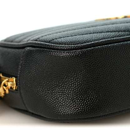 Saint Laurent Grain De Poudre Matelasse Monogram Mini Lou Camera Bag Black 8 of 10