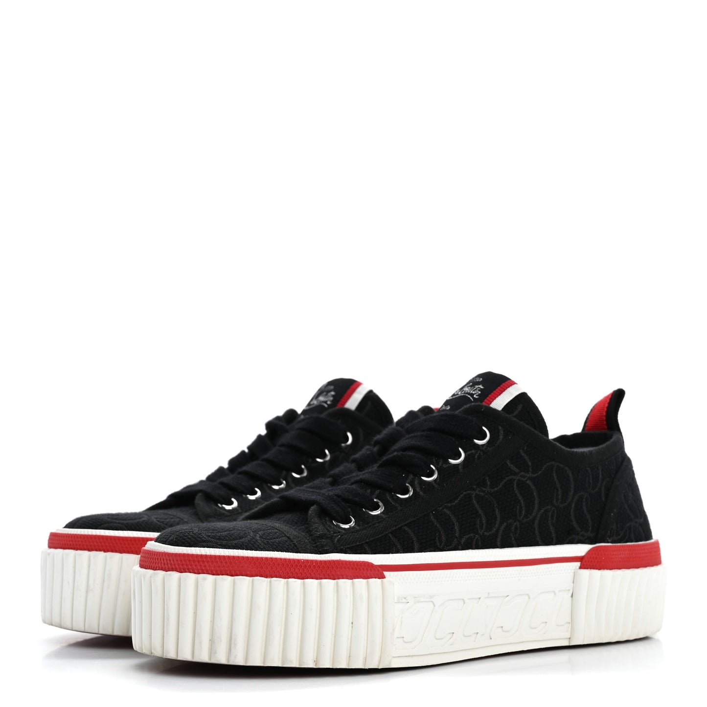 Canvas Pedro Womens Flat Sneakers 37 Black Red