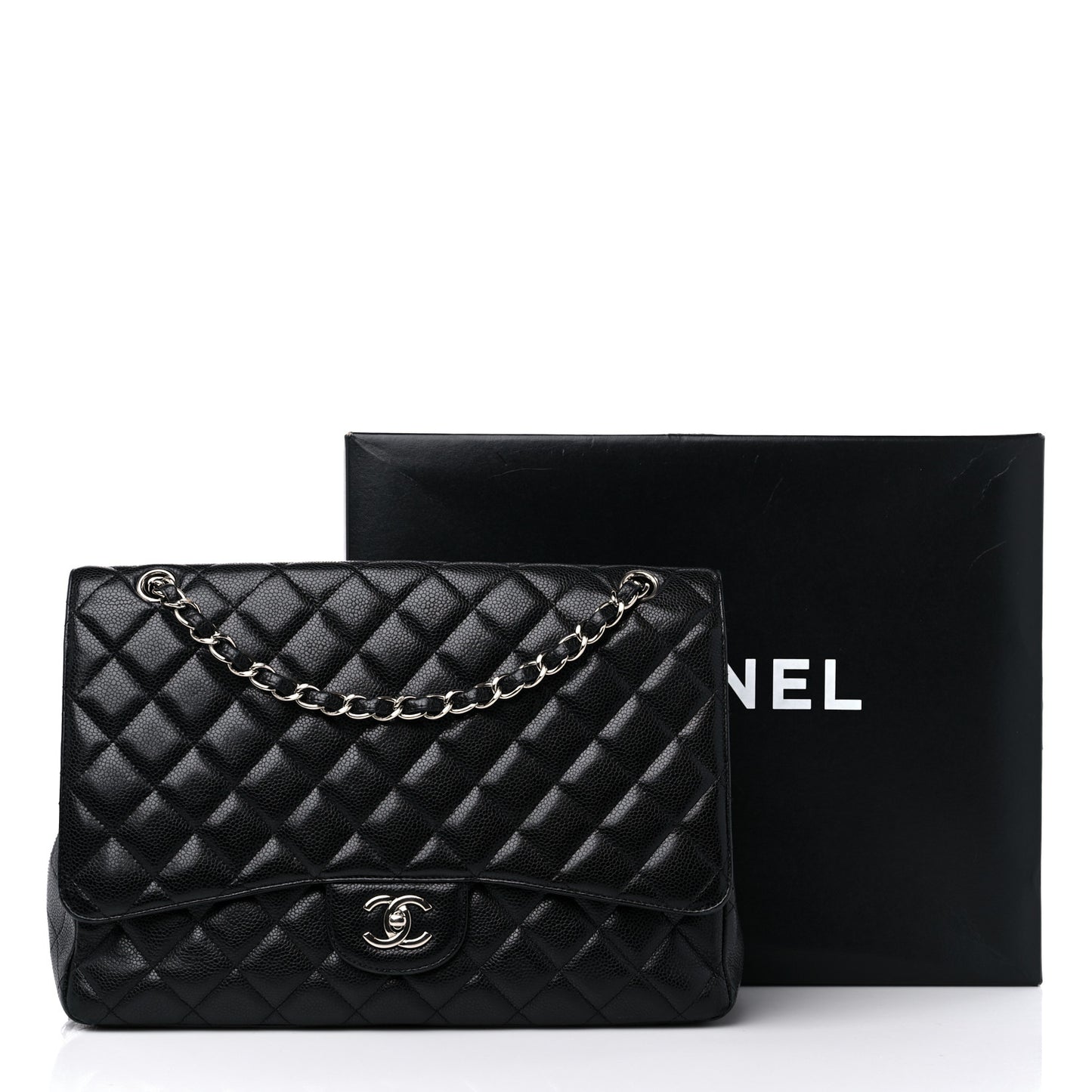 Caviar Quilted Maxi Single Flap Black