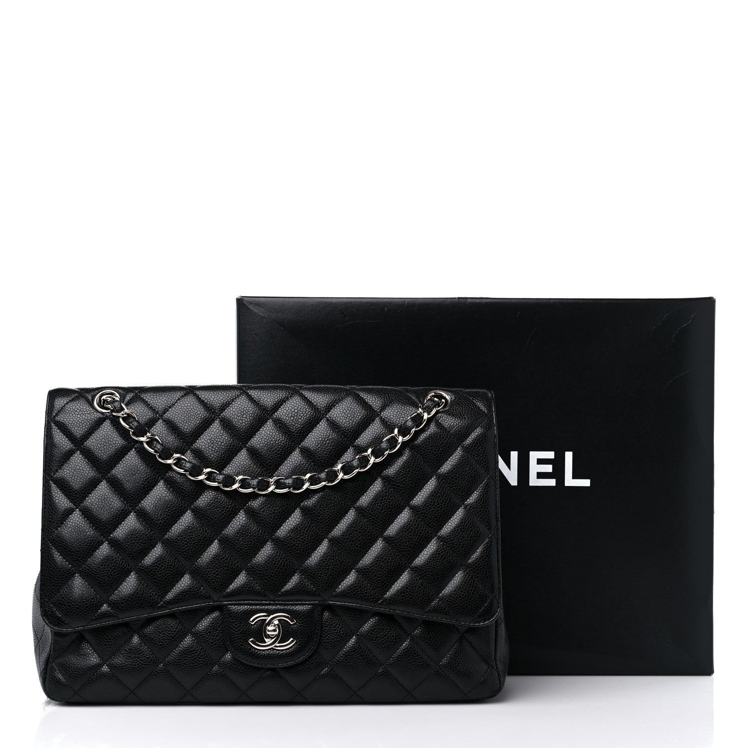 Chanel Caviar Quilted Maxi Single Flap Black 14 of 14