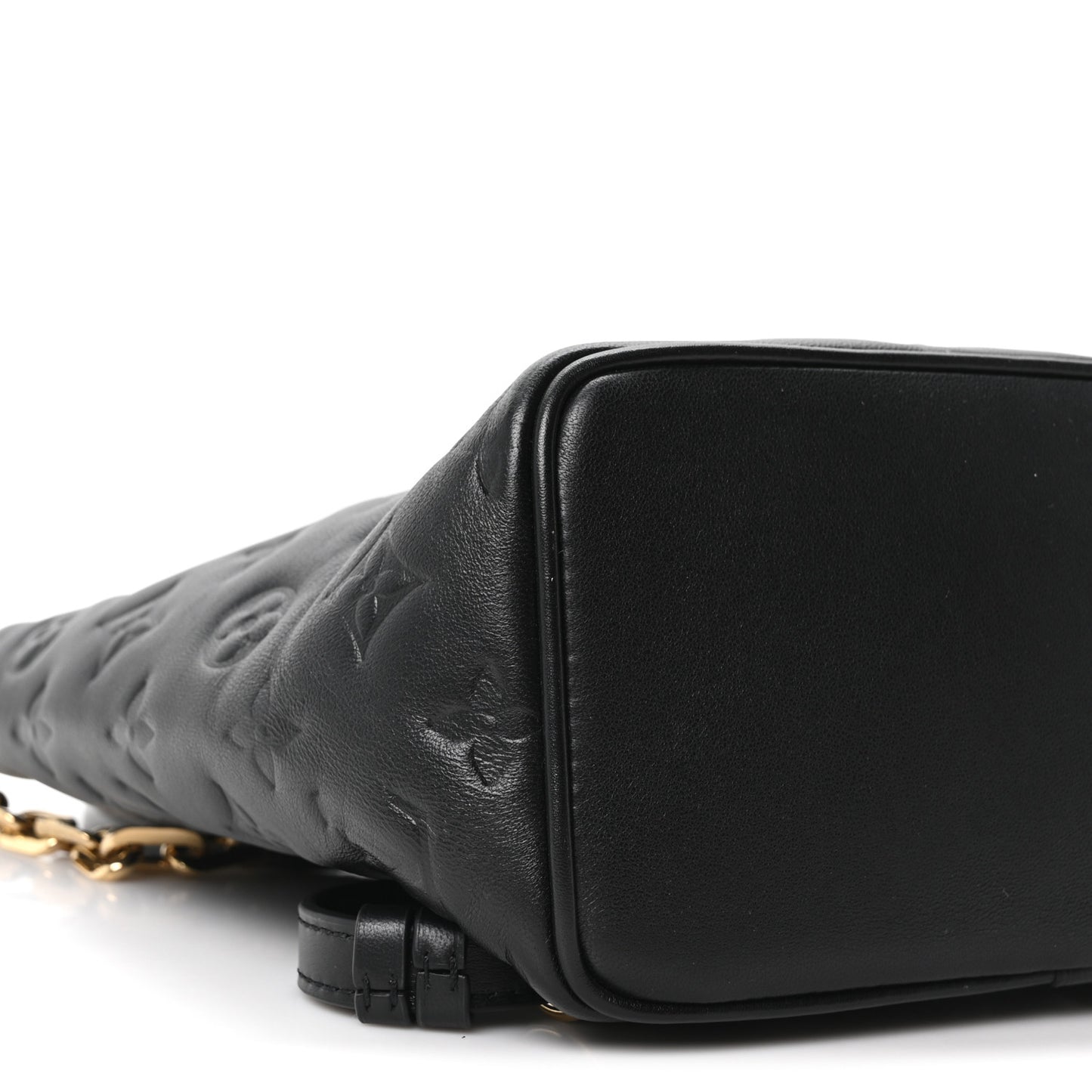 Lambskin Embossed Monogram Coussin PM Backpack Black