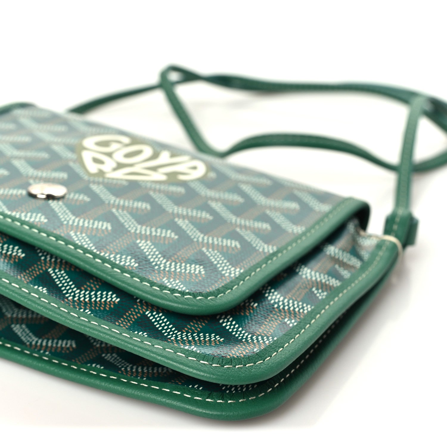 Goyard Goyardine Coeur Plumet Wallet Clutch Green 8 of 8