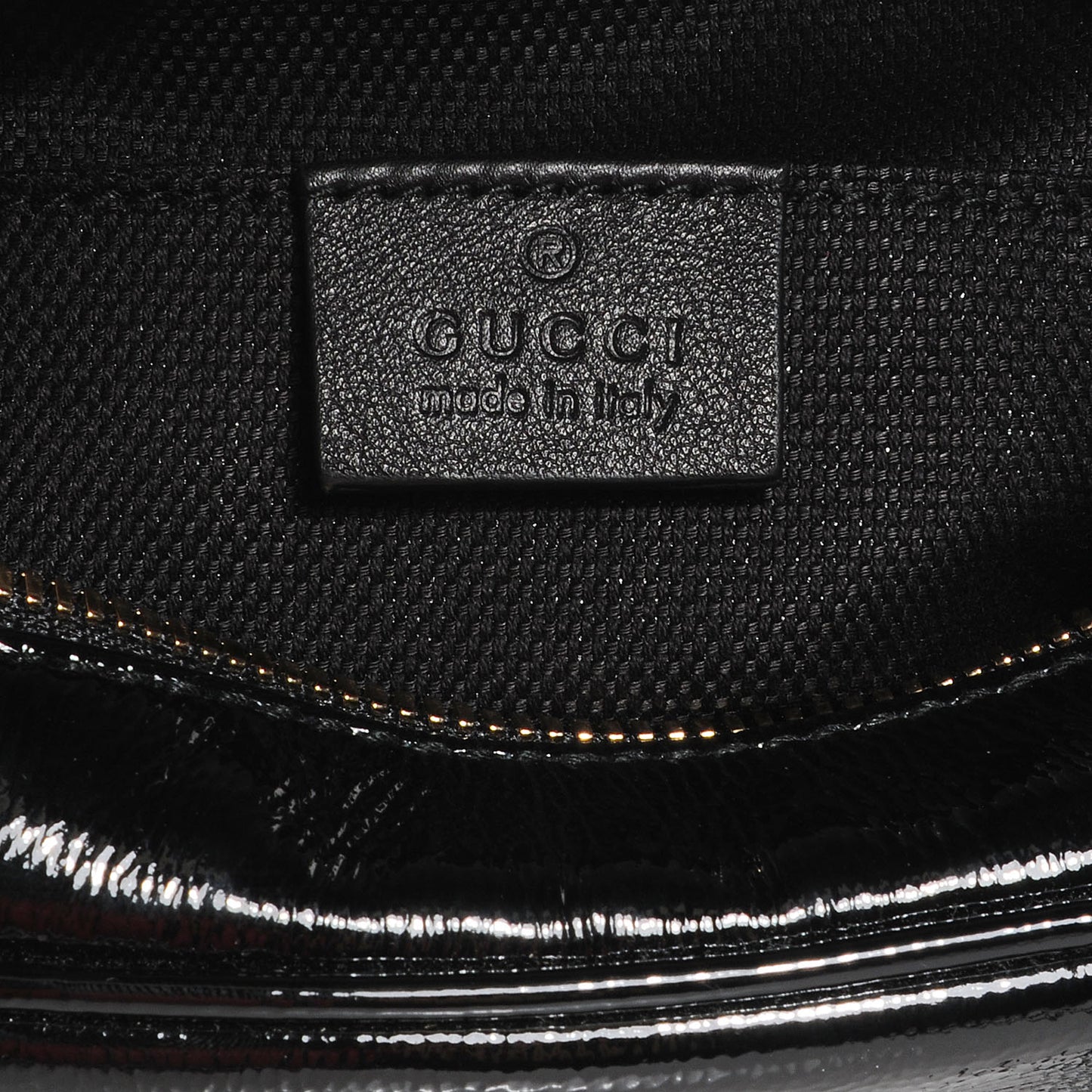 Soft Patent Small Soho Disco Bag Black