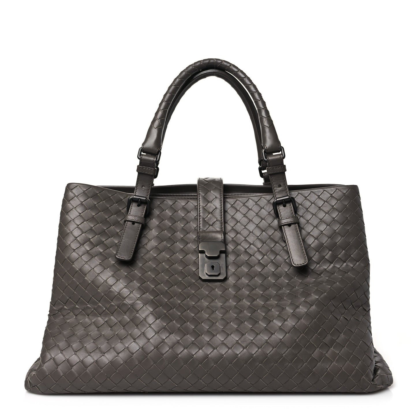 Nappa Intrecciato Medium Roma Tote Charcoal