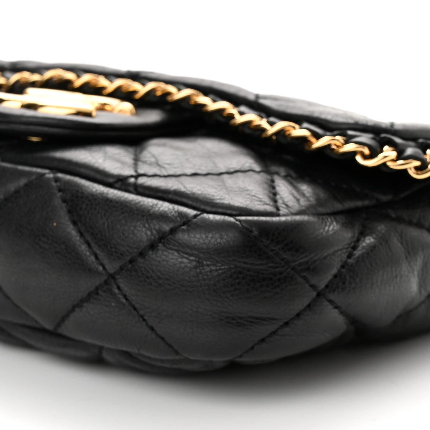 Calfskin Mini Chain Me Flap Black