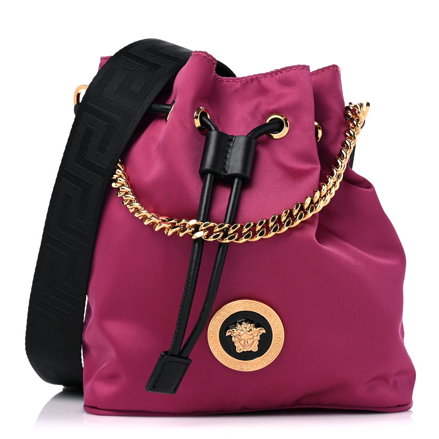 Versace Nylon Medusa Bucket Bag Dahlia Black 1 of 10