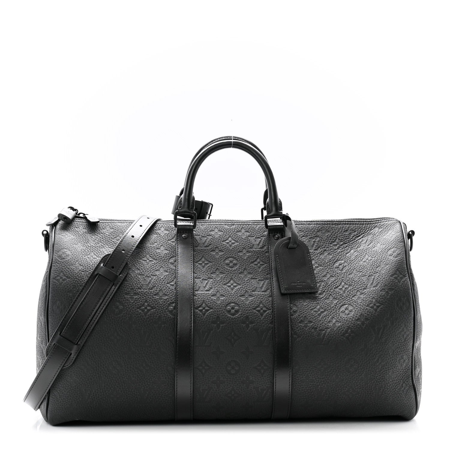 Louis Vuitton Taurillon Monogram Keepall Bandouliere 50 Black 2 of 20