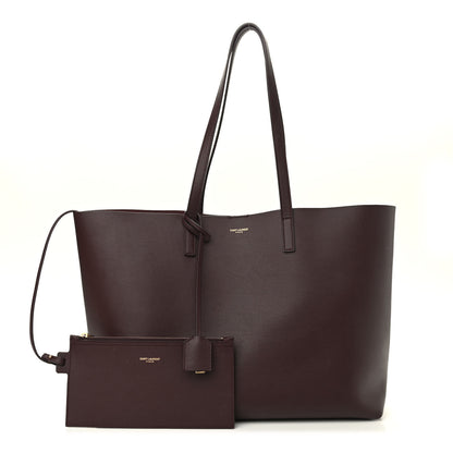 Saint Laurent Calfskin Large Shopping Tote Bordeaux 1 of 10