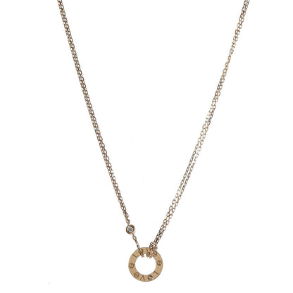 Cartier 18K Yellow Gold 2 Diamond LOVE Necklace 1 of 8