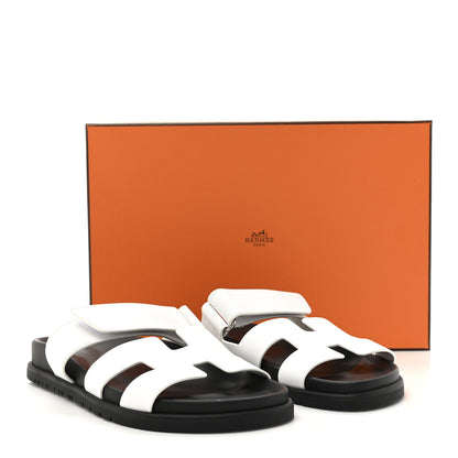 Hermes Calfskin Womens Chypre Sandals 36 White 10 of 10