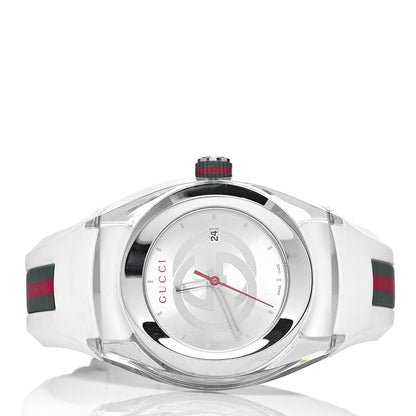 Gucci Stainless Steel Rubber 36mm Sync Web Quartz Watch 3 of 8