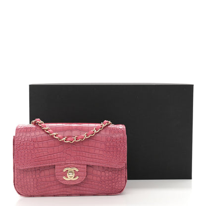 Chanel Shiny Alligator Mini Rectangular Flap Pink 12 of 12