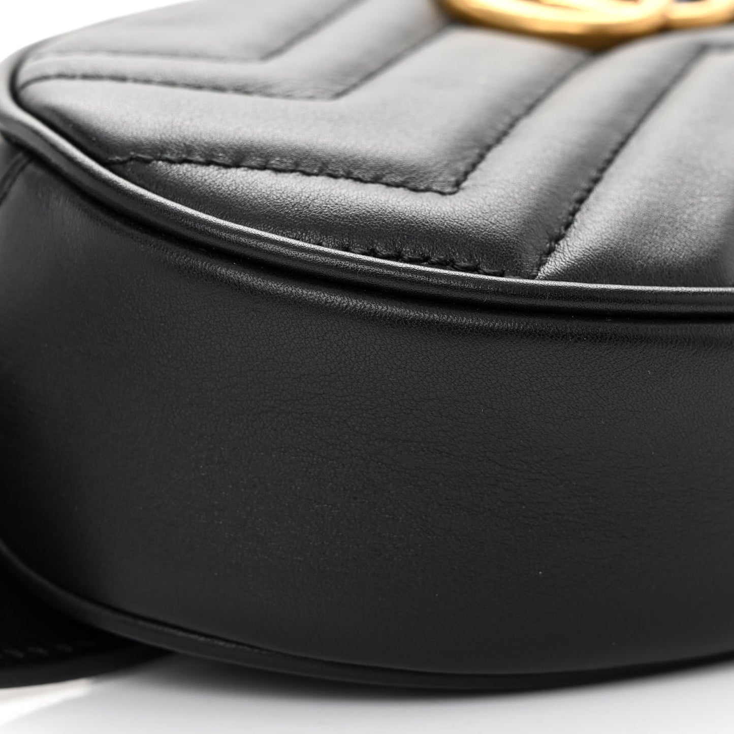 Calfskin Matelasse GG Marmont Belt Bag 95 38 Black
