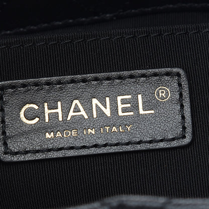 Chanel Caviar Quilted Rolled Up Bucket Drawstring Bag Black 6 of 9