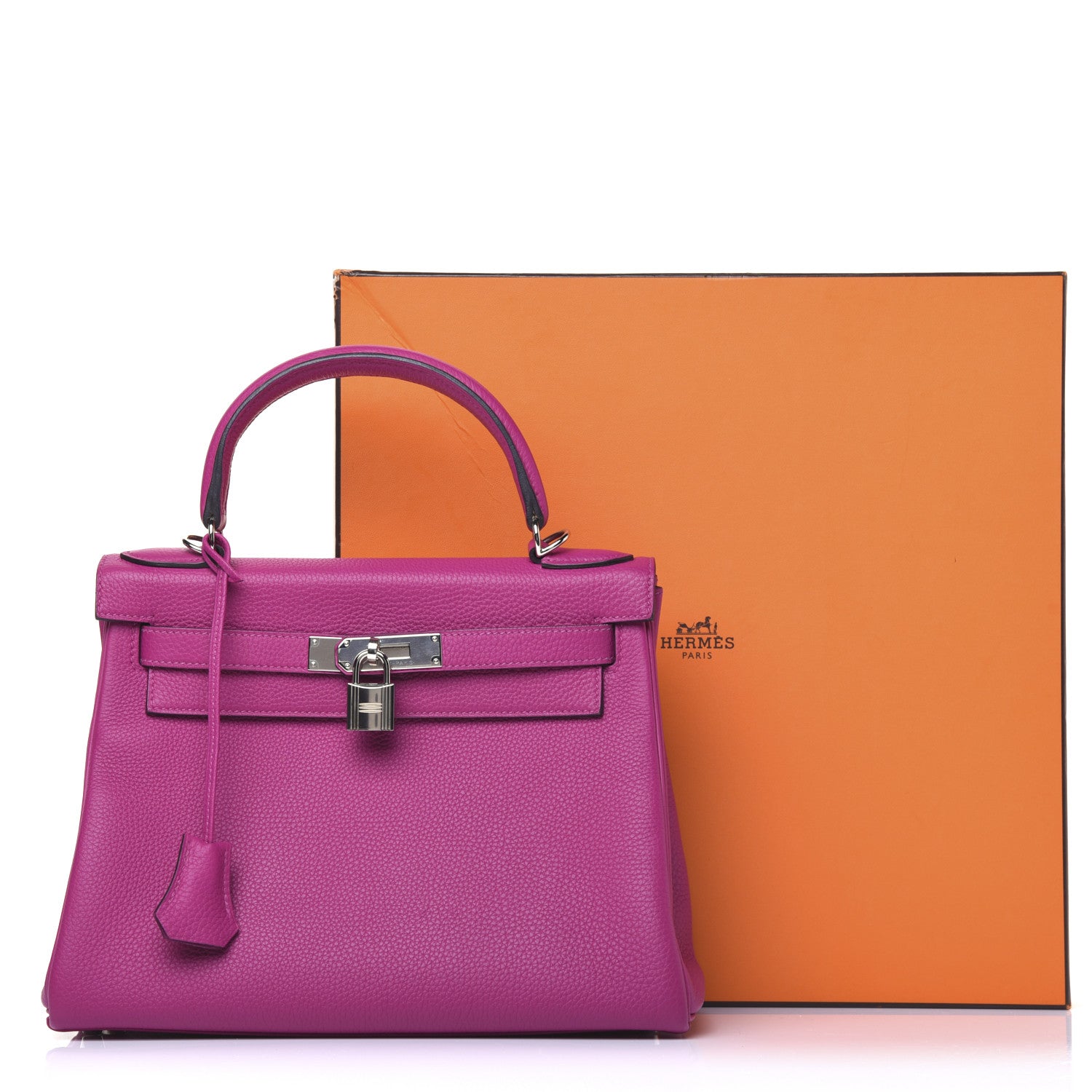 Hermes Togo Kelly Retourne 28 Rose Pourpre 42 of 42