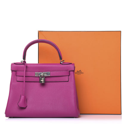 Hermes Togo Kelly Retourne 28 Rose Pourpre 42 of 42
