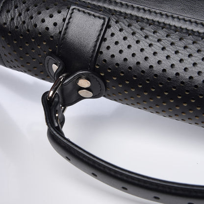 Proenza Schouler Lambskin Perforated Tiny PS1 Satchel Black 7 of 9
