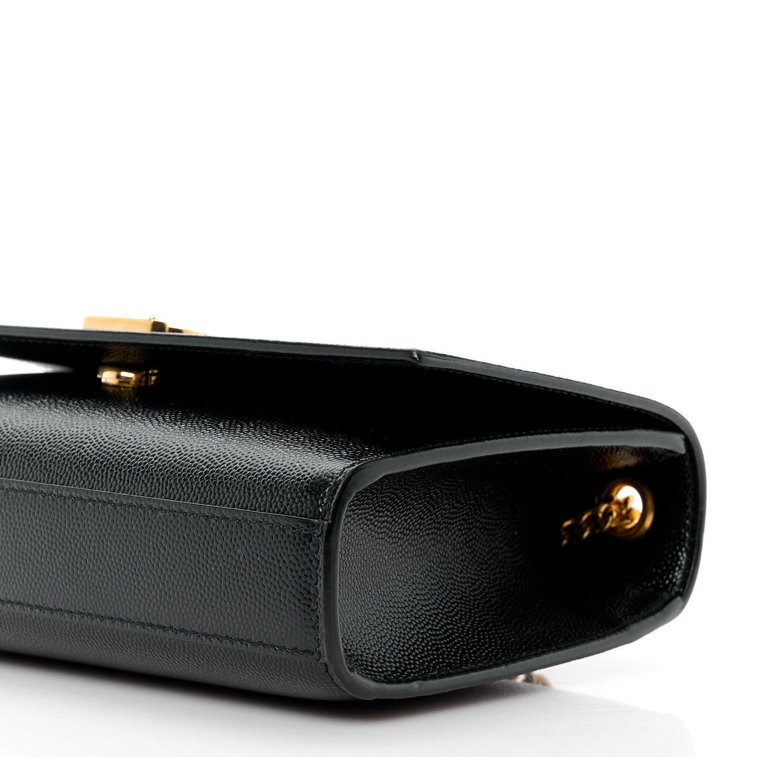 Saint Laurent Grain De Poudre Small Monogram Kate Satchel Black 11 of 12