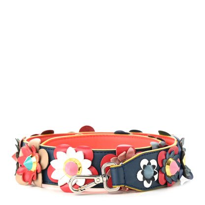 Fendi Vitello Dolce Flowerland Studded Strap You Blue Corallo Multicolor 1 of 4