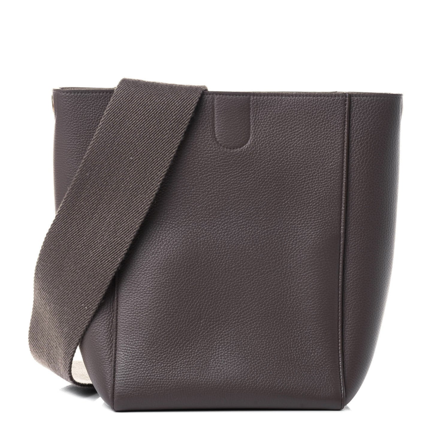Soft Grained Calfskin Small Sangle Bucket Bag Taupe