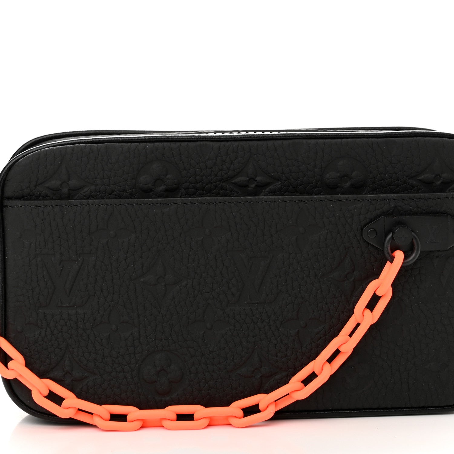 Louis Vuitton Taurillon Monogram Uniformes Solar Ray Soft Pochette Volga Belt Bag Black 7 of 9