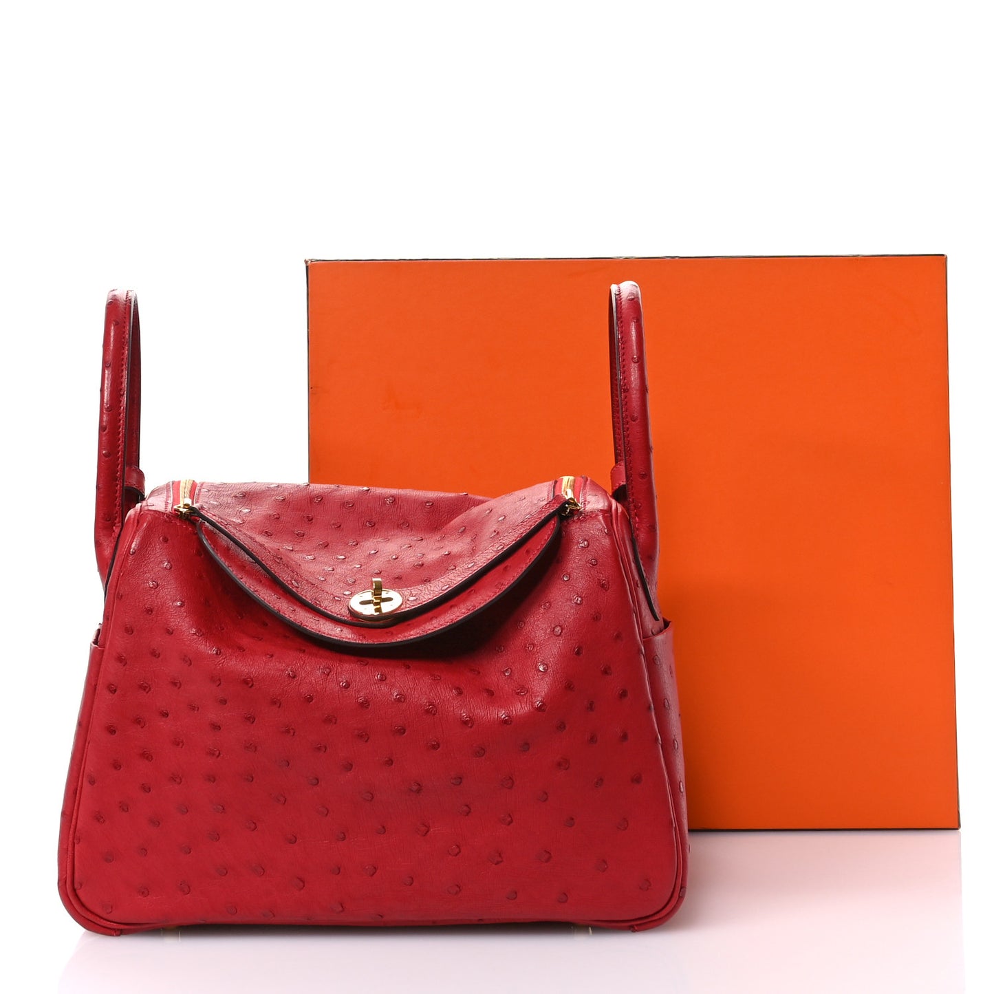 Ostrich Verso Lindy 30 Rouge De Coeur Rouge Piment