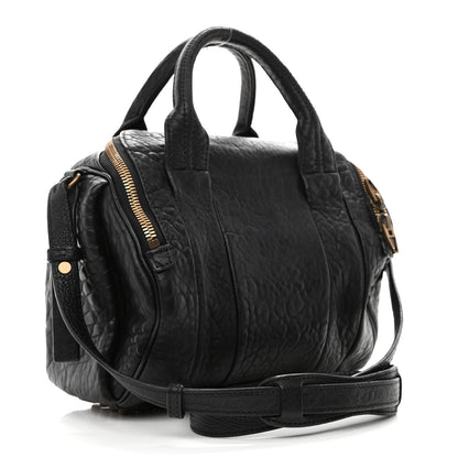 Alexander Wang Pebbled Lambskin Rockie Black Rose Gold Hardware 3 of 10