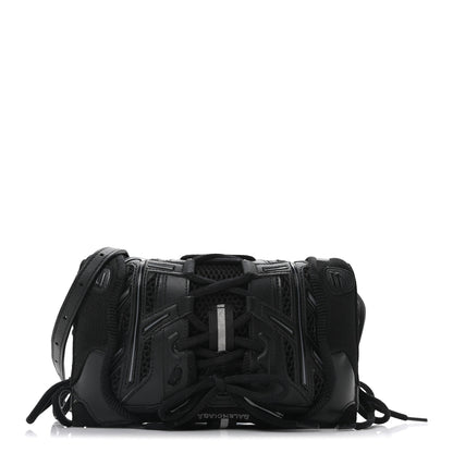 Balenciaga Faux Calfskin Fabric Sneakerhead Phone Crossbody Bag Black 1 of 9