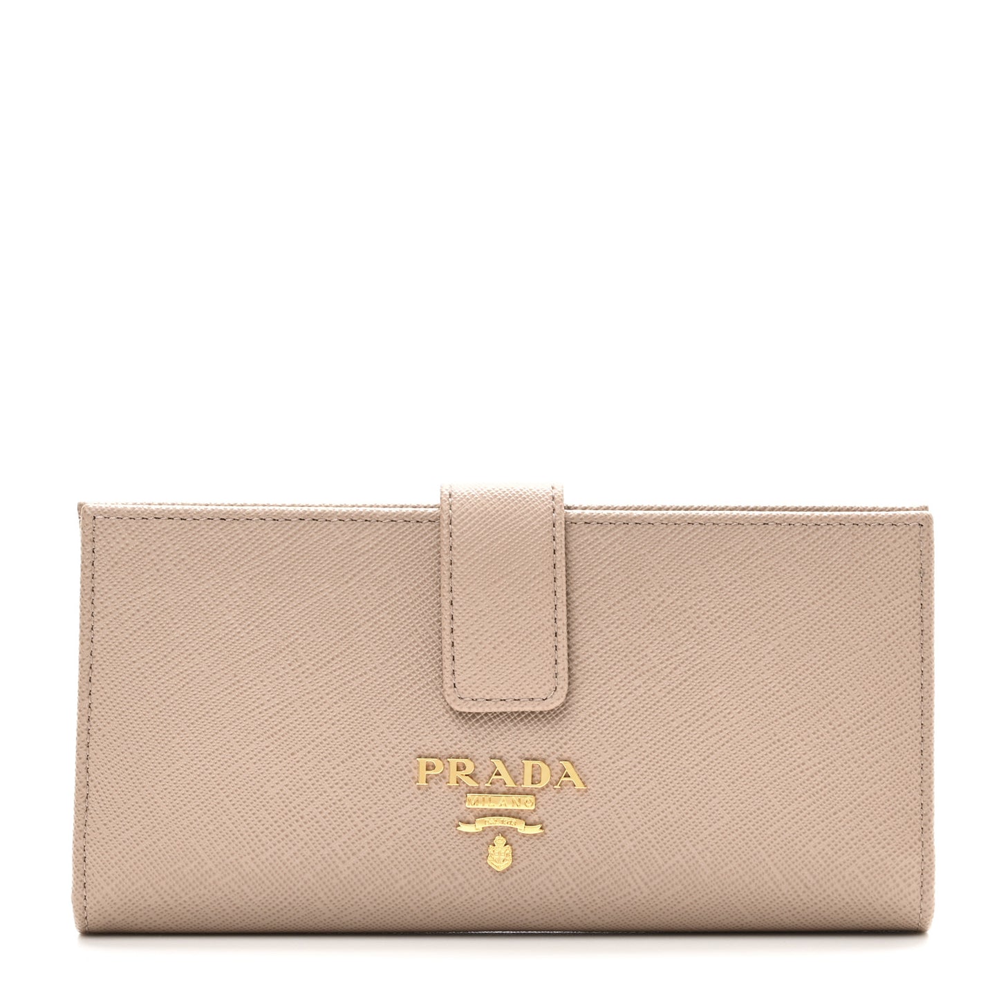 Saffiano Metal Large Wallet Powder Pink